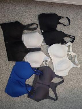Under Armour Women’s High-Impact Sports Bras - Black, White, Blue